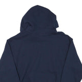 GILDAN Mens Blue Airport Basketball Hoodie M Cotton Blend Pullover Sweatshirt