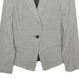 BOSS HUGO BOSS Womens Grey Wool Blend Blazer Jacket UK 4 Tailored Button Closure