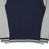TOMMY HILFIGER Mens Blue & Grey Letterman Jacket XL Cotton Blend Knit