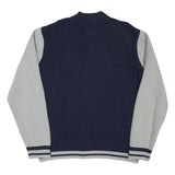 TOMMY HILFIGER Mens Blue & Grey Letterman Jacket XL Cotton Blend Knit
