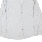 ZARA Womens White Basic Shirt Long Sleeve Collared M Button Front Casual