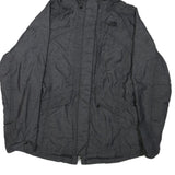THE NORTH FACE Womens Grey Jacket M Polyester Blend Zip Hooded Outdoor Casual