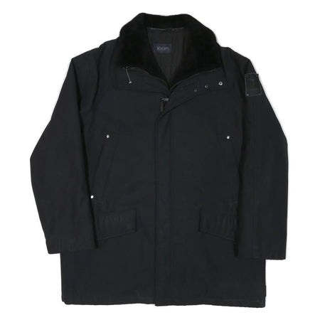 JOOP Mens Black Zip Jacket L Polyester Blend Classic Casual Outerwear