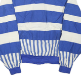 BOCCI Mens Blue & White Striped Button Jacket M Polyester Blend Casual Style