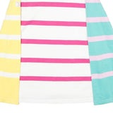 JOULES Womens White Blue & Pink Yellow Stripe Long Sleeve Crew Neck T-Shirt UK