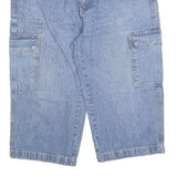 REWARD Mens Denim Blue Cargo Shorts XL W40 Casual Cotton Blend Pocket Design