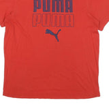 PUMA Mens Red Graphic T-Shirt L Short Sleeve Crew Neck Cotton Blend Casual