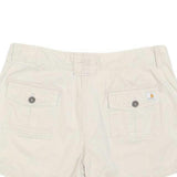 CARHARTT Womens Shorts Cream Casual Plain L W34 Cotton Blend Comfortable Fit