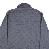 BARBOUR Mens Navy Blue Quilted Button Jacket XL Polyester Blend Classic