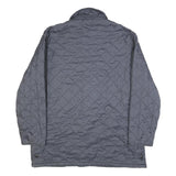 BARBOUR Mens Navy Blue Quilted Button Jacket XL Polyester Blend Classic