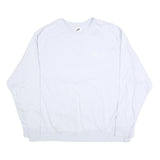 NIKE Mens White Cotton Crew Neck 3XL Sweatshirt Pullover Classic Style