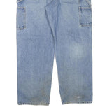 CARHARTT Mens Jeans Blue Regular Straight Denim Light W38 L30 Workwear Zip
