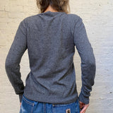 Love Moschino Spellout Jumper - Small Grey Wool Blend