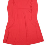 HOBBS LONDON Womens Red Day Polyester Blend Plain Long Sleeve Knee Length UK 12