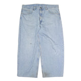 CARHARTT Mens Regular Fit Light Blue Denim Jeans W40 L25 Zip Closure Casual Wear