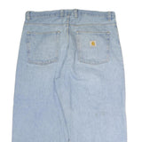 CARHARTT Mens Regular Fit Light Blue Denim Jeans W40 L25 Zip Closure Casual Wear