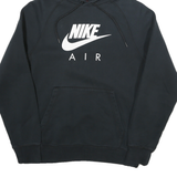 NIKE Mens Black Cotton Blend Hoodie S Sports Sweatshirt Pullover Casual