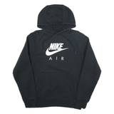 NIKE Mens Black Cotton Blend Hoodie S Sports Sweatshirt Pullover Casual