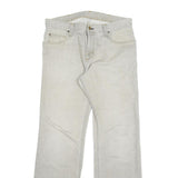 CARHARTT Mens Jeans Beige Regular Straight Denim Light W33 L34 Cotton Blend Zip