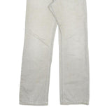 CARHARTT Mens Jeans Beige Regular Straight Denim Light W33 L34 Cotton Blend Zip