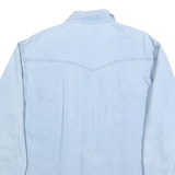 ANCHOR BLUES Womens Blue Denim Shirt L Casual Western Style Long Sleeve Button