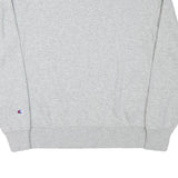 CHAMPION Mens Grey Logo Crew Neck L Sweatshirt Cotton Blend Pullover