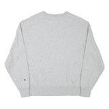 CHAMPION Mens Grey Logo Crew Neck L Sweatshirt Cotton Blend Pullover
