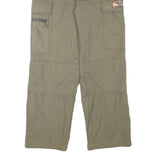 EIDER Mens Relaxed Beige Cargo Trousers W28 L27 Cotton Blend Zip Casual Workwear