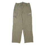 EIDER Mens Relaxed Beige Cargo Trousers W28 L27 Cotton Blend Zip Casual Workwear