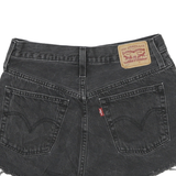 LEVI'S Womens Shorts Black Denim Cut-Off M W26 Raw Hem Distressed Casual