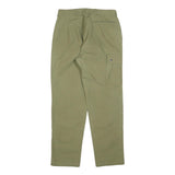 Mens Cotton Blend Regular Fit Beige Cargo Trousers W32 L32 Zip Closure Casual