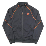 LOTTO Mens Black & Orange Zip Jacket XS Polyester Blend Sportswear Activewear