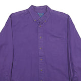 CAMBRIDGE CLASSICS Mens Purple Cotton Shirt L Button-Down Pocket Long Sleeve