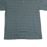 BERT PULITZER Mens Green Polo Shirt M Geometric Print Short Sleeve Cotton