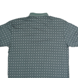 BERT PULITZER Mens Green Polo Shirt M Geometric Print Short Sleeve Cotton