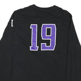 ADIDAS Mens Black & Purple Classic Long Sleeve Crew Neck W T-Shirt M