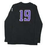 ADIDAS Mens Black & Purple Classic Long Sleeve Crew Neck W T-Shirt M