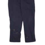 CARHARTT Mens Navy Regular Fit Zip Closure Cotton Blend Trousers W38 L32