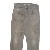 CARHARTT Mens Jeans Grey Regular Straight Cotton Blend W32 L31 Relaxed Fit