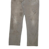CARHARTT Mens Jeans Grey Regular Straight Cotton Blend W32 L31 Relaxed Fit