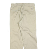 DICKIES Mens Cotton Blend Beige Regular Fit Straight Leg Trousers W32 L32