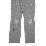 CARHARTT Mens Cotton Blend Grey Relaxed Straight Trousers W26 L30 Workwear