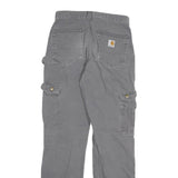 CARHARTT Mens Cotton Blend Grey Relaxed Straight Trousers W26 L30 Workwear