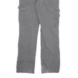 CARHARTT Mens Cotton Blend Grey Relaxed Straight Trousers W26 L30 Workwear