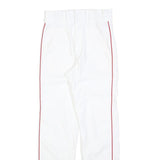 White Womens Polyester Blend Regular Fit Straight Leg Trousers W26 L28 Stylish