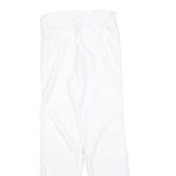 White Womens Polyester Blend Regular Fit Straight Leg Trousers W26 L28 Stylish