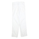 White Womens Polyester Blend Regular Fit Straight Leg Trousers W26 L28 Stylish