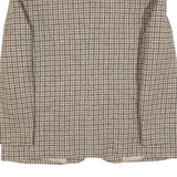 RODEL Womens Beige & Brown Wool Houndstooth Jacket XL Woven Button Closure