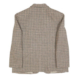 RODEL Womens Beige & Brown Wool Houndstooth Jacket XL Woven Button Closure