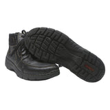 RIEKER Mens Lace-Up Ankle Boots Black Leather UK 9.5 Casual Comfort Winter